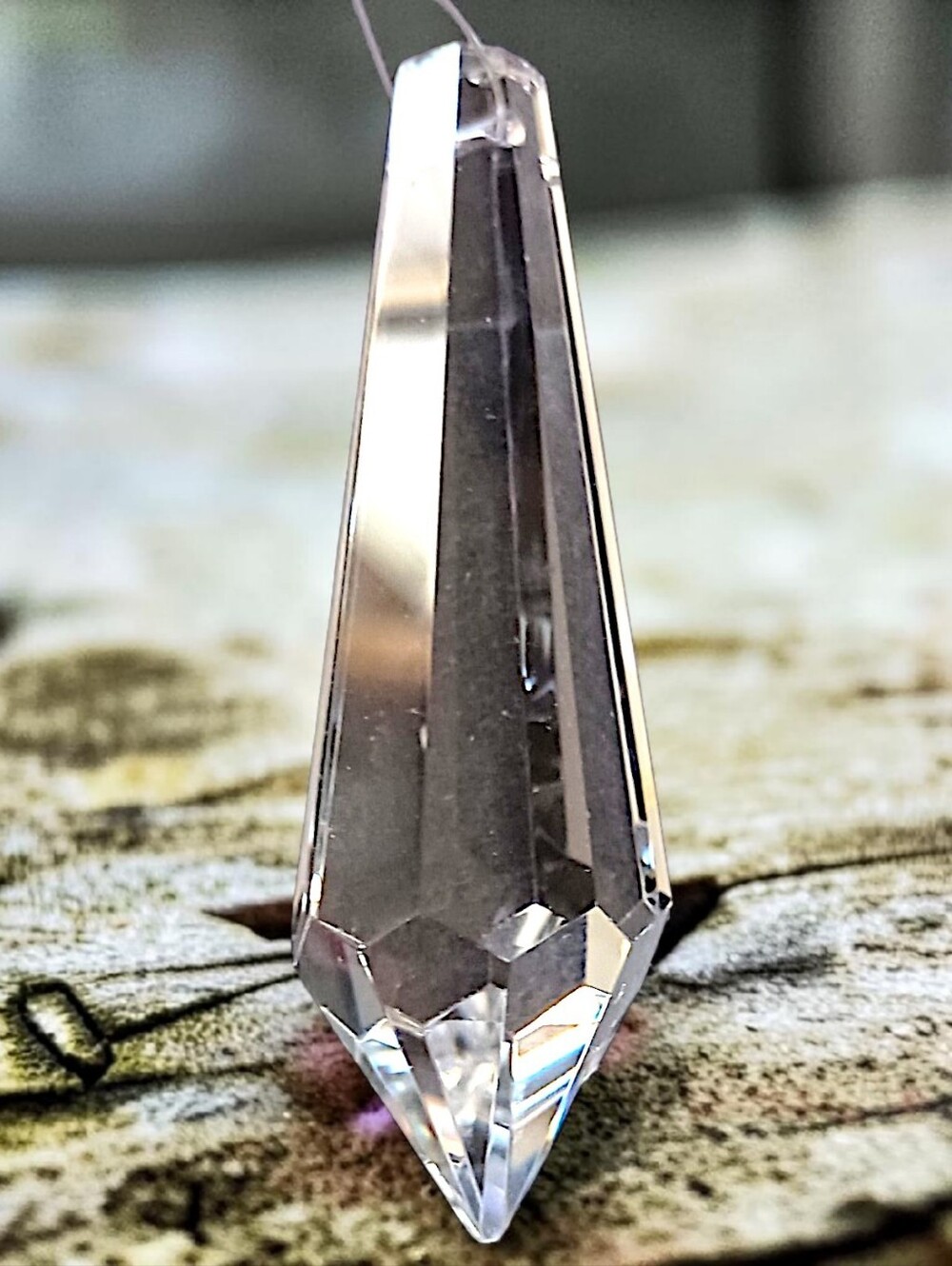 Majestic Icicle Clear Crystal Pendant Prism Suncatcher Car Decor Chandelier Vtg